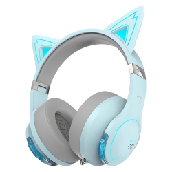 EDIFIER G5Bt Cat Wireless Bluetooth Wired Cat Ear Gaming Headset With Mic (Sky Blue)