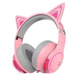 EDIFIER G5Bt Cat Wireless Bluetooth Wired Cat Ear Gaming Headset With Mic (Pink)