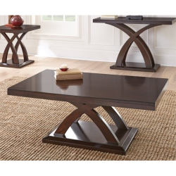 STEVE SILVER COMPANY Jocelyn Coffee Table In Espresso Cherry Wood