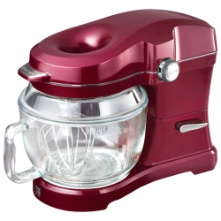 KENMORE Elite Ovation 5 Qt Stand Mixer, 500W Motor, Revolutionary Pour-In Top, Tilt Head, Flat Beater, Whisk, Dough Hook, Glass Bowl With Lid In Red