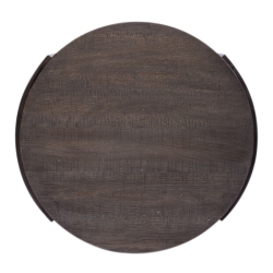 LIBERTY FURNITURE Modern View Medium Round End Table In Gray