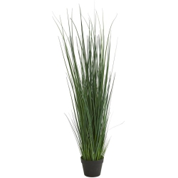 NEARLY NATURAL 48" Lifelike Spray Grass Artificial Plant With Pot In Green/black