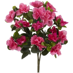 NEARLY NATURAL 13" Azalea Artificial Plant Flowers/green Leaves (Set Of 4) In Pink
