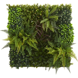 NEARLY NATURAL Indoor/outdoor 29" X 29" Artificial Living Wall Uv Resistant In In Green