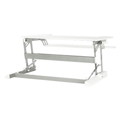 OSP HOME FURNISHINGS Multiposition Desk Riser In Finish With Dual Lift In White