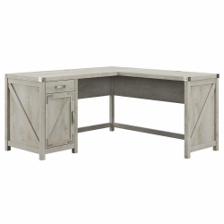 KATHY IRELAND HOME Cottage Grove 60W L Shaped Desk With Storage In Cottage - Engineered Wood In White