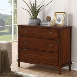 COMFORT POINTE Cambridge Wood 3-Drawer Dresser In Brown