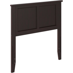 LEO & LACEY Twin Panel Headboard In Espresso