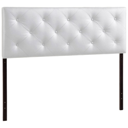 BAXTON STUDIO Baltimore Faux Leather Tufted King Panel Headboard