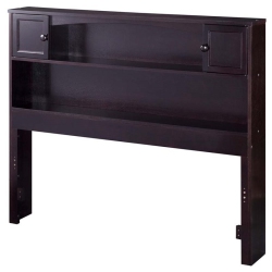 LEO & LACEY Full Bookcase Headboard In Espresso