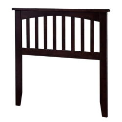 LEO & LACEY Twin Spindle Headboard In Espresso