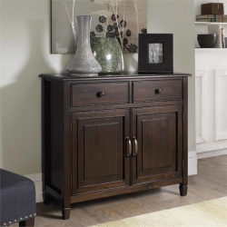 ATLIN DESIGNS Traditional Wood Entryway Storage Cabinet In Chestnut In Brown