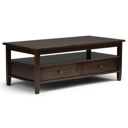 ATLIN DESIGNS 2-Drawers Coffee Table In Tobacco In Brown