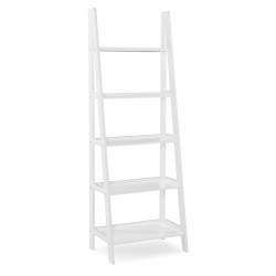 RIVERBAY FURNITURE Wood Ladder Bookshelf In In White
