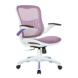 OSP HOME FURNISHINGS Riley Office Chair With Mesh Fabric Seat And Back In Purple