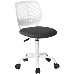 FURNITURER Carnation Swivel Teen Plastic And Mesh Task Chair In In Gray