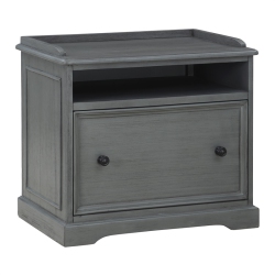 OSP HOME FURNISHINGS Country Meadows Engineered Wood File Cabinet In Plantation In Gray