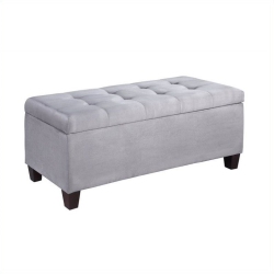 RIVERBAY FURNITURE Tufted Storage Ottoman In In Gray