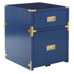 OSP HOME FURNISHINGS Wellington 2 Drawer File Cabinet In Lapis Fully Assembled In Blue