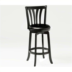 HAWTHORNE Collections 25.5" Contemporary Wood Swivel Counter Stool In In Black