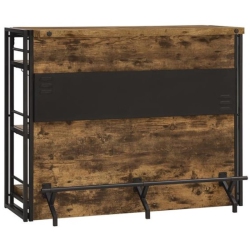 STONECROFT FURNITURE Stonecroft Eldridge Industrial Bar Unit In Antique Nutmeg