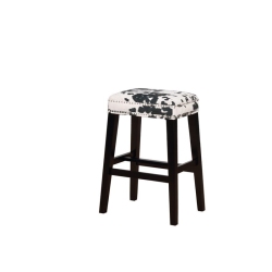 RIVERBAY FURNITURE 31" Cow Print Bar Stool In In Black