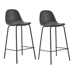 PLATA IMPORT Effie 26" Faux Leather Counter Stools In (Set Of 2) In Black