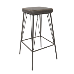 OSP HOME FURNISHINGS Mayson 30" Barstool In Fabric With Industrial Steel Base 2/ctn In Charcoal
