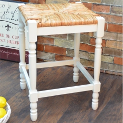 BEAUMONT LANE S 24" Contemporary Solid Wood Counter Stool In In White