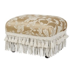 JENNIFER TAYLOR HOME Fiona Traditional Decorative Footstool Neutral