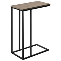 Monarch Contemporary Rectangular C-Shelf Accent Table - Grey