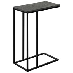 Monarch Contemporary Rectangular C-Shelf Accent Table - Grey