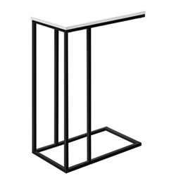 Monarch Contemporary Rectangular C-Shelf Accent Table - Grey