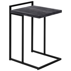 Monarch Thick-Panel Contemporary Rectangular Accent Table - Grey/Black