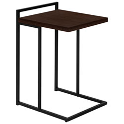 Monarch Thick-Panel Contemporary Rectangular Accent Table - Grey/Black