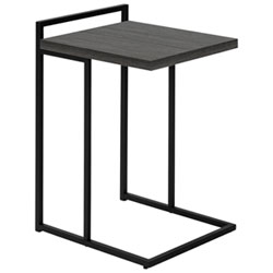Monarch Thick-Panel Contemporary Rectangular Accent Table - Grey/Black