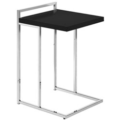 Monarch Thick-Panel Contemporary Rectangular Accent Table - Grey/Black