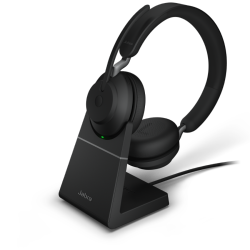 JABRA Evolve2 65 USB-A Ms Stereo With Charging Stand - In Black
