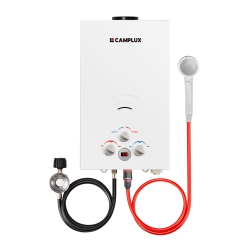 BW264 Camplux 2.64 Gpm 68, 000 Btu Outdoor Portable Propane Tankless Water Heater With Digital Display In White