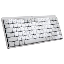 Logitech MX Mechanical Mini Bluetooth Backlit Mechanical Ergonomic Keyboard for Mac - Pale Grey