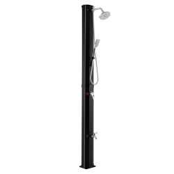 COSTWAY 7.2 Ft 9.3 Gallon Solar Heated Shower W/ Rain Shower, Foot Shower & Hand Shower