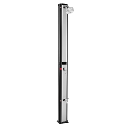 COSTWAY 7.2 Ft 9.3 Gallon Solar Heated Shower W/ Adjustable Head & Foot Tap Spigot In Grey
