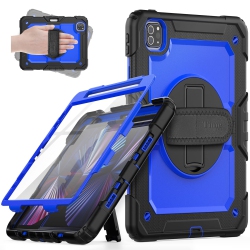 HLD Ipad Pro 11Case 2022/2021/2020/2018, Durable And Sturdy Case \w Screen Protector, Rotating Stand, Hand/shoulder Strap for Ipad Pro 11 Inch