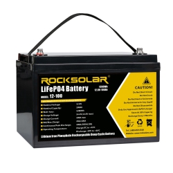 ROCKSOLAR 12V 100Ah Deep Cycle Lifepo4 Battery
