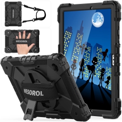 HLD Wesorol Case for Galaxy Tab A8 10.5 Case, Three Layer Drop Protection Case With 360 Rotating Stand & Hand Strap, Drop-Proof Ca