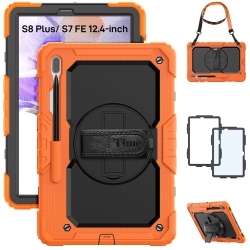 HLD Timecity Samsung Galaxy Tab S8 Plus Case 2022 /tab S7 Fe Case 12.4" 2021 (Sm-X800/x806, Sm-T730/t733) With Screen Protector