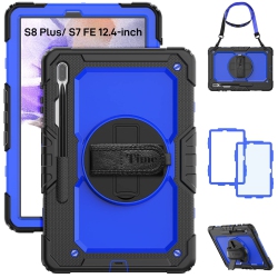 HLD Timecity Samsung Galaxy Tab S8 Plus/ S8 + Case 2022 / Tab S7 Fe 12.4 2021 (Sm-X800/x806, Sm-T730/t733), Full-Body Protective