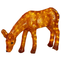 NORTHLIGHT 22" Led Lighted Commercial Grade Acrylic Reindeer Outdoor Christmas Decoration