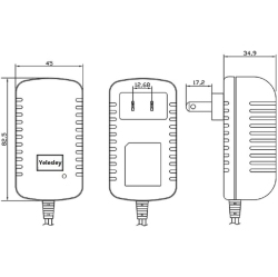DOLAER Lesleyye Ac to Dc Converter 12V 2A 24W Car Cigarette Lighter Socket 110-240V to 12V Ac/dc Power Adapter