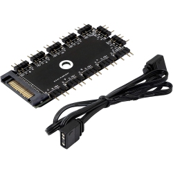 DOLAER 12 Way Argb Splitter 1 to 11 Ports 5V 3Pin RGB Led Splitter Hub With Double-Sided Adhesive (SATA)